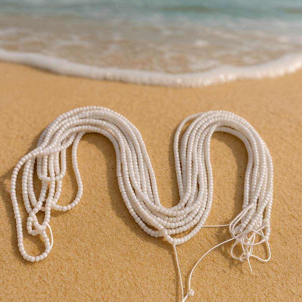 White Waist Beads